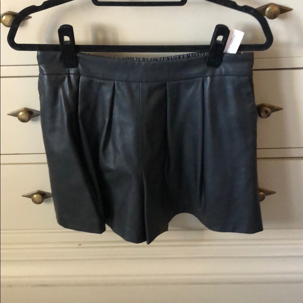 Zara Faux leather shorts